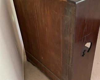 Antique Japanese Tea Tansu Wardrobe Dresser  Korean Chest	34.75 x 29 x 11in	HxWxD
