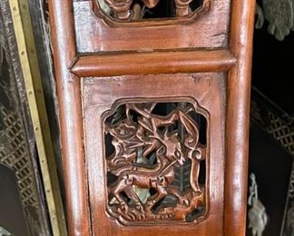 2pc Chinese Elm Wood Horseshoe Chairs	39 x 24 x 22in seat height: 22in	
