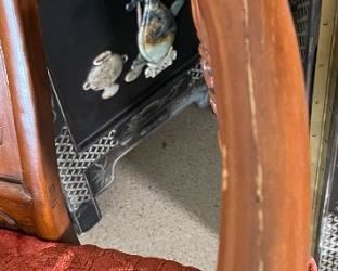 2pc Chinese Elm Wood Horseshoe Chairs	39 x 24 x 22in seat height: 22in	
