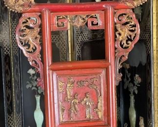 Red Lacquer Chinese Dragon stand	67 x 24.5 x 20in	HxWxD
