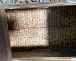 Chinese Card Wood desk top Chest	23 x 26 x 11in	HxWxD
