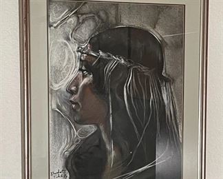 Original Art Tahidi	Frame: 23x19.5in	
