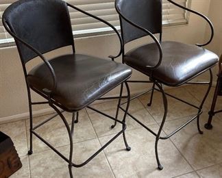 2pc Iron Counter Height Chairs	36 x 18.5 x 18 Seat height 23.5in	
