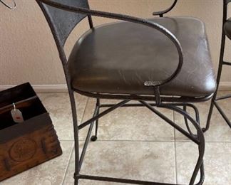 2pc Iron Counter Height Chairs	36 x 18.5 x 18 Seat height 23.5in	

