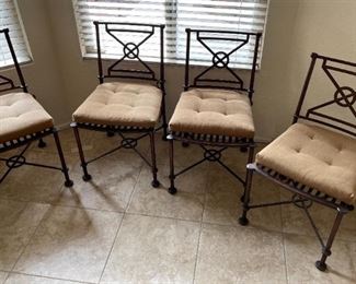 4pc Iron Chairs	34  x 19 x 22in	HxWxD
