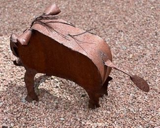 Javelina wild boar metal art sculpture	29” x 14”	
