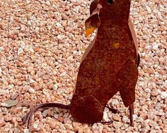 Howling coyote rustic metal art sculpture	12” x 9”	
