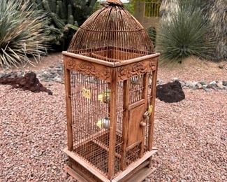 Wooden bird cage	33” x 10” x 10”	
