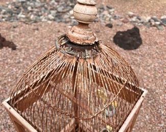 Wooden bird cage	33” x 10” x 10”	
