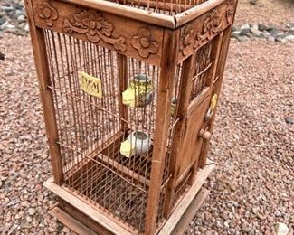 Wooden bird cage	33” x 10” x 10”	
