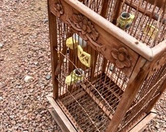 Wooden bird cage	33” x 10” x 10”	
