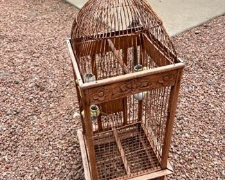 Wooden bird cage	33” x 10” x 10”	
