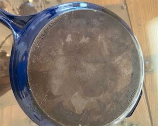 Chasseur  Cobalt Blue French Enameled Cast Iron Fry pan 28	11.5 inches in diameter 2.25 inches tall	
