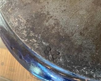 Chasseur  Cobalt Blue French Enameled Cast Iron Pot 28	11.25 inches diameter 5 inches deep	
