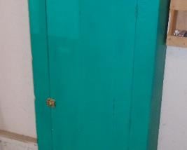 PINE CABINET COW BELL