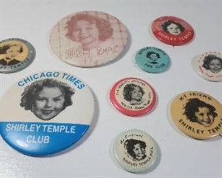 SHIRLEY TEMPLE PIN BACKS