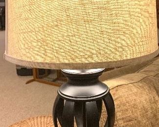 Table Lamp w/ beige shade $15