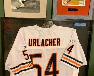 Authenticated Autographed Brian Urlacher jersey w/ pictures 
32.25"×2.5"×40.5" $495