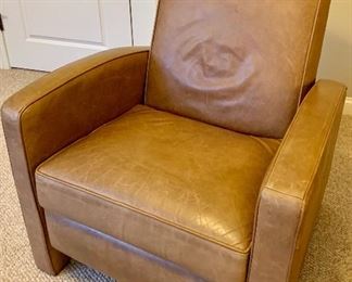 Ethan Allen Leather Recliner 
31"(65"-open)×31.5"×18" to seat $395