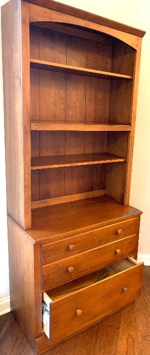 Ethan Allen Cabinet w/ top shelf unit,
1 File Drawer, 2 Traditional Drawers 32"×18"×78" (chest only- 30"H) $200