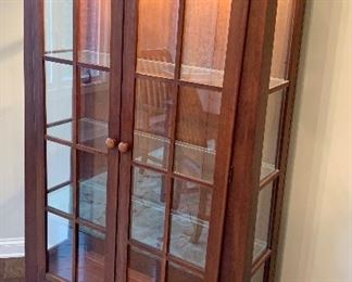 Ethan Allen “Swedish Home Collection”Lighted Curio Cabinet w/ shelves 40.5"×15"×70" $450