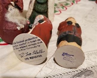 West German paper mache santas