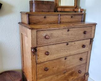 Pine highboy, c. 1770. 
