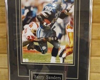 Barry Sanders Framed Picture