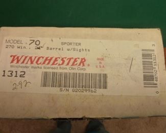 Winchester 270 Win. Rifle (Mod#70)