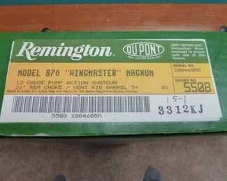 Remington Wingmaster 12ga. (Mod# 870)