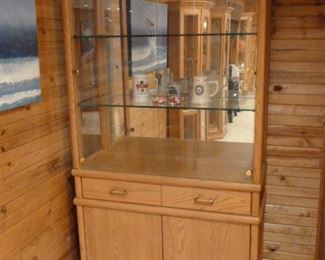 Oak Hutch with Mirror