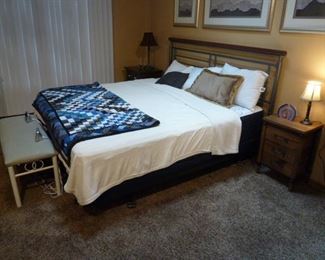 King Size Head Board and Mattress Set