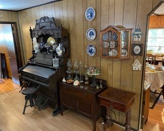 sewing cabinet, wall curio, wash stand 