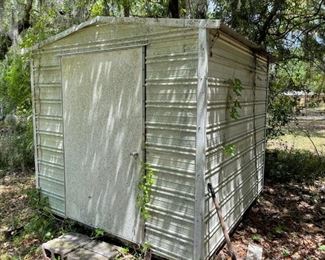 8x8 portable shed, available for pre-sale ($1200)  just needs a pressure washing. Have a local mover @$500 