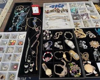 Nice assortment of vintage /  contemporary costume jewelry. 