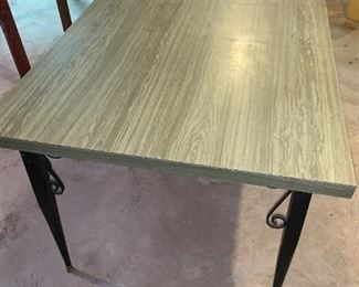 MCM Metal Taper Leg Table