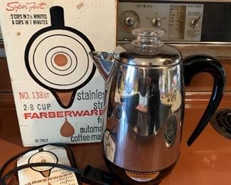 Farberware Stainless Steel Automatic Coffee Pot New in Box