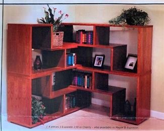 Jesper Expandable Bookcases -  Expando 230. Cherry.  2 sets, 2 pc each set.  