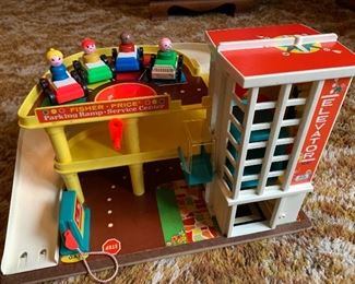 Vintage Fisher Price Parking Garage Service Center