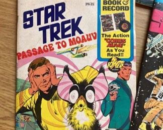 Vintage Childrens Book and Record Sets - Star Trek Passage to Moauv