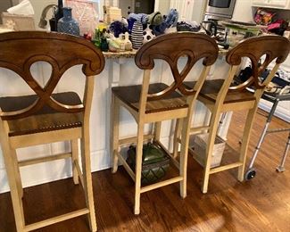 3 bar stools 30" high seats