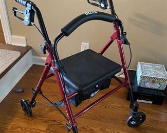 Drive walker with seat