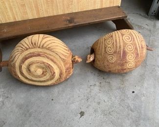Wooden Armadillo Garden Decor