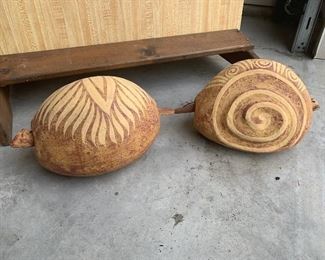 Wooden Armadillo Garden Decor