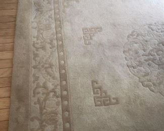 Vintage hand knotted Turkish camel hair rug c 1960