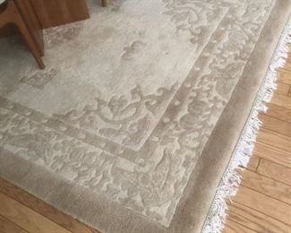 Vintage hand knotted Turkish camel hair rug c 1960