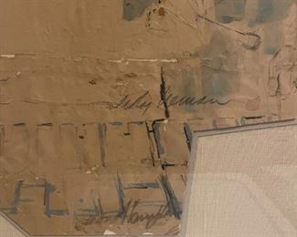 Original LeRoy Neiman watercolor and ink drawing.