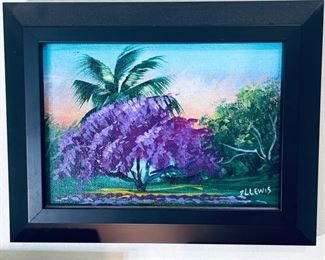 Highwaymen artist RL Lewis 5x7 painting...Found by Hand