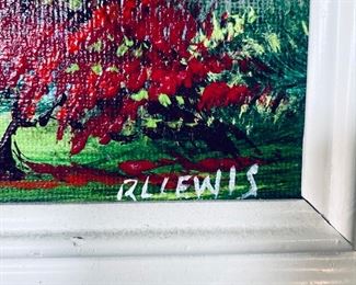 Highwaymen artist RL Lewis 5x7 painting...Found by Hand