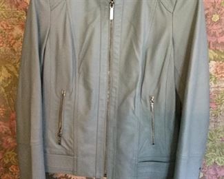 Nieman Marcus Powder Blue Leather Jacket